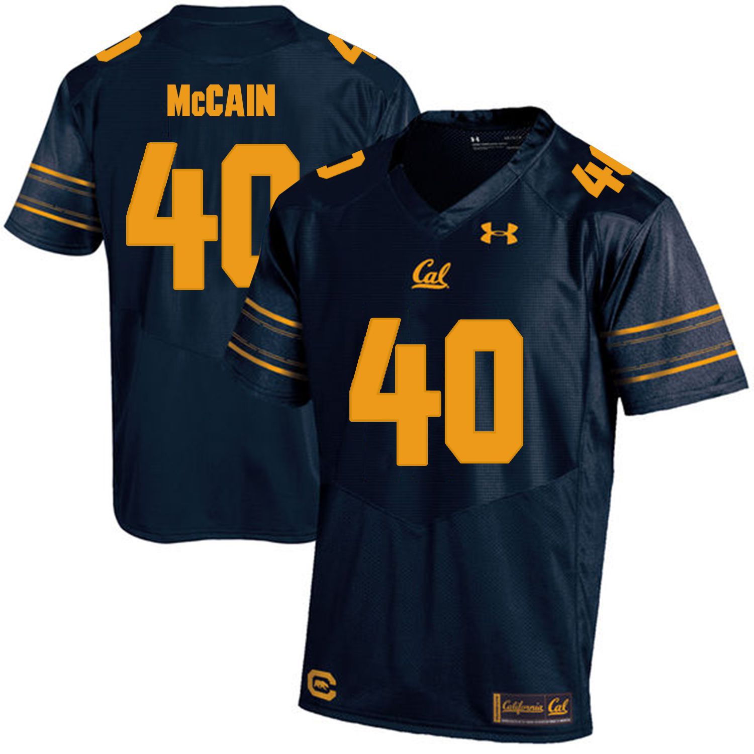 Men California Golden Bears #40 Chris McCain Dark blue Customized NCAA Jerseys->customized ncaa jersey->Custom Jersey